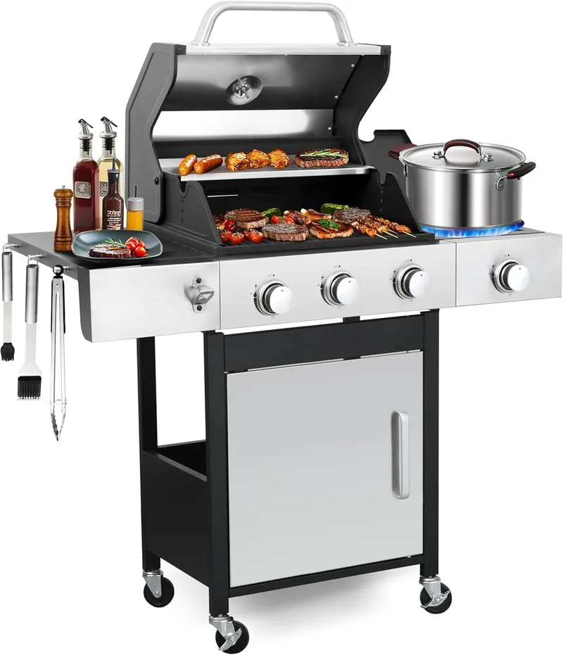 GRILL DEPOTS 3 Burner Propane Gas Grill, 39,000 BTU